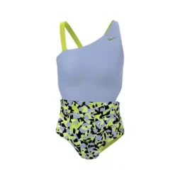 Girls' Nike Shred Camo Asymetrical One-Piece Swimsuit