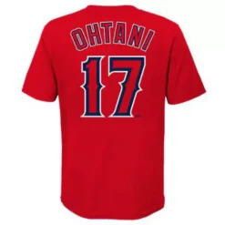 Nike Kids' Los Angeles Angels Shohei Ohtani #17 Name & Number T-Shirt