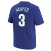 Nike Kids' Philadelphia Phillies Bryce Harper #3 Home Name & Number T-Shirt