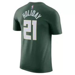 Nike Milwaukee Bucks Jrue Holiday #21 Icon Edition Name & Number T-Shirt
